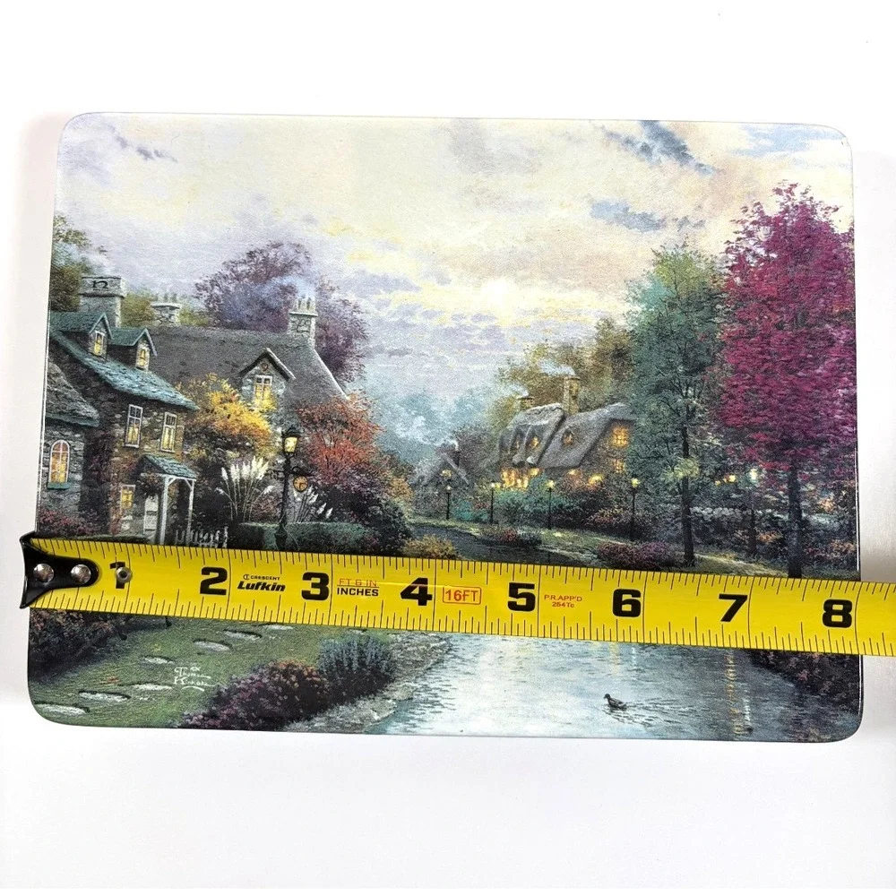 3 Thomas Kinkade Lamplight Brooke-County-Lane Plates Bradford Exchange 1997 READ